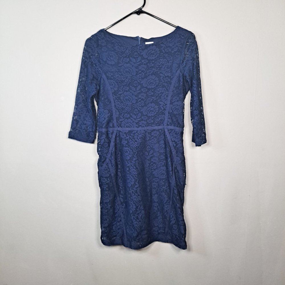 Zara Collection Navy Lace Dress 3/4‎ Sleeves Small